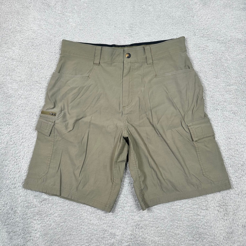 Orvis Mens Tech Cargo Shorts‎ Olive Green Stretch Hiking Outdoor Size 34